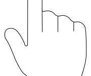 Coloriage Symbole du doigt pointant vers le haut emoji