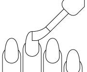 Coloriage et dessins gratuit Vernis &agrave; ongles de la main à imprimer