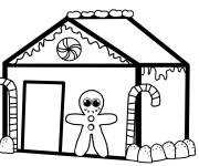 Coloriage Bonhomme en pain d&rsquo;&eacute;pice imprimable