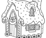 Coloriage Colorie la Maison en pain d&rsquo;&eacute;pice en gingembre