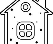 Coloriage Emoji de maison de pain d'&eacute;pice