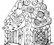 Coloriage et dessins gratuit Epicerie Maison en pain d'épice à imprimer