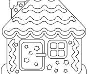 Coloriage Maison de pain d'&eacute;pice vectoriel