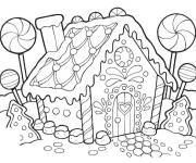 Coloriage Maison en pain d'&eacute;pice avec gingembre