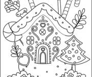 Coloriage et dessins gratuit Maison en pain d'&eacute;pice de Candy Land à imprimer
