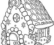 Coloriage Maison en pain d'épice de dessin animé