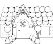 Coloriage Maison en pain d&rsquo;&eacute;pice des f&eacute;es