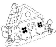 Coloriage Maison en pain d&rsquo;&eacute;pice en toute douceur