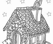 Coloriage Maison en pain d'épice pour adulte