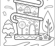Coloriage et dessins gratuit Maison en pain d'&eacute;pice Topsy Turvy à imprimer