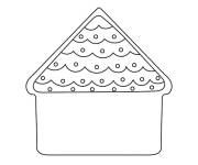 Coloriage et dessins gratuit Maquette de maison en pain d'&eacute;pice &agrave; dessiner à imprimer