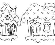 Coloriage Page de coloriage de maison de pain d'&eacute;pice