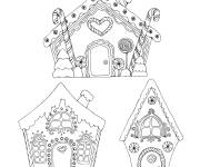 Coloriage P&acirc;tisserie Maison en pain d'&eacute;pice