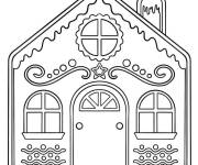 Coloriage Photo facile d'une maison en pain d'&eacute;pice