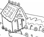 Coloriage Route de la maison en pain d'&eacute;pice en sucettes