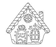 Coloriage et dessins gratuit Tout petite Maison en pain d'&eacute;pice à imprimer