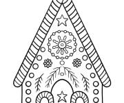 Coloriage Une grande maison en pain d'&eacute;pices