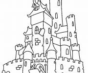 Coloriage Château ancien simple