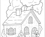 Coloriage Cottage à découper