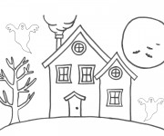 Coloriage Maison simple