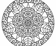 Coloriage et dessins gratuit défi mandala en ligne à imprimer