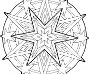 Coloriage et dessins gratuit Étoile Adulte mandala à imprimer