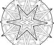 Coloriage Étoile Adulte mandala