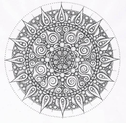 Coloriage anti stress à colorier en ligne - Dessin de mandala