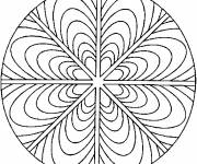 Coloriage et dessins gratuit Mandala pour jeunesse à imprimer