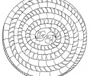 Coloriage et dessins gratuit Mandala Serpent à colorier à imprimer
