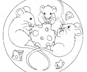 Coloriage Mandala Souris