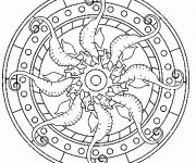Coloriage Mandalas Animaux Hippocampe