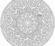 Coloriage Mandalas Difficile pour adulte