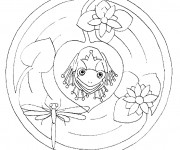 Coloriage Mandalas Le Prince  Grenouille