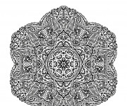 Coloriage et dessins gratuit Adulte Art Mandala au Crayon à imprimer