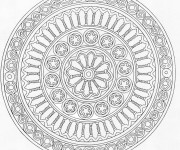 Coloriage et dessins gratuit Adulte Mandala à télécharger à imprimer