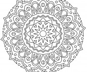 Coloriage et dessins gratuit Adulte Mandala stylisé à imprimer