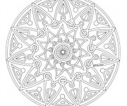 Coloriage et dessins gratuit Mandala adulte facile à imprimer