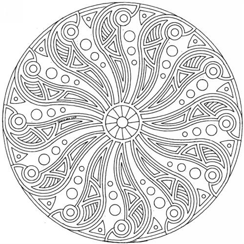 Coloriage et dessins gratuits Mandala des Cercles à imprimer