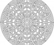 Coloriage et dessins gratuit Mandala Difficile à faire à imprimer