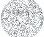 Coloriage Mandala Difficile circulaire