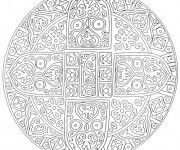 Coloriage Mandala Difficile dessiné