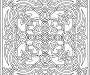 Coloriage Mandala dur à télécharger