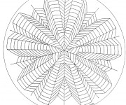 Coloriage Mandala &eacute;toile