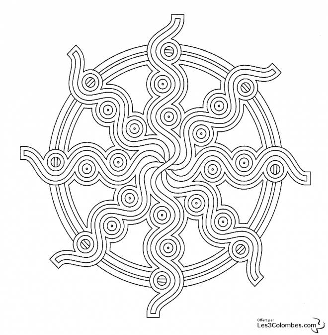 Coloriage et dessins gratuits Mandala étoile pour Les Grands à imprimer