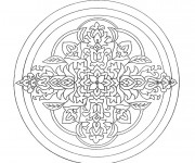 Coloriage Mandalas Difficile au crayon