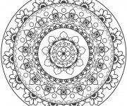 Coloriage Mandalas Difficile fleuri