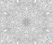 Coloriage Mandalas Difficile g&eacute;om&eacute;trique