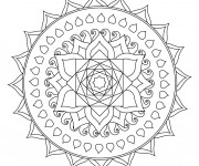 Coloriage Mandalas simple &agrave; d&eacute;couper