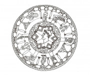 Coloriage Th&egrave;me Mandalas Difficile